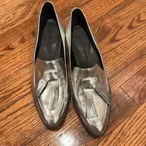 Rebecca Minkoff silver loafers